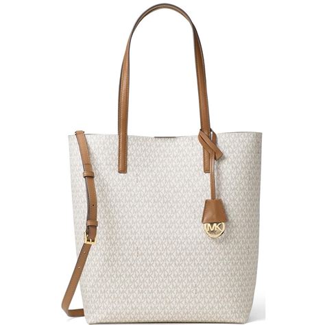 michael kors hayley large logo north south tote brown|Michael Kors.